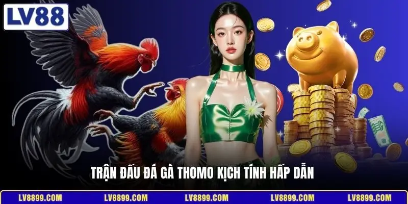 Trận đấu đá gà Thomo kịch tính hấp dẫn